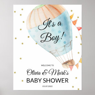 Hot Air Balloon Willkommenzeichen Poster