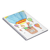 Hot Air Balloon with Dog and Children Notizblock (Rechte Seite)