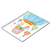 Hot Air Balloon with Dog and Children Notizblock (Linke Seite)