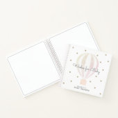 Hot Air Balloon wünscht Baby Pink Guest Book Notizblock (Innenseite)