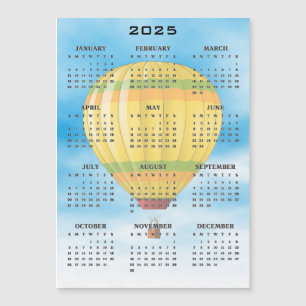 Hot Air Ballooning 2025 Kalender Magnetkarte