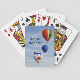 Hot Air Ballooning 3 balloons in sky  Spielkarten