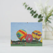 Hot Air Ballooning Mural, Danville, IL Postkarte (Stehend Vorderseite)
