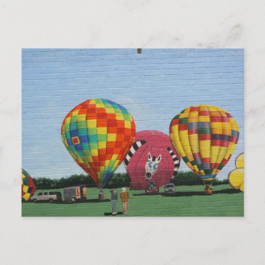 Hot Air Ballooning Mural, Danville, IL Postkarte (Vorderseite)