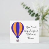 Hot Air Balloonist Postkarte (Stehend Vorderseite)