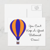 Hot Air Balloonist Postkarte (Vorne/Hinten)