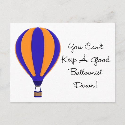 Hot Air Balloonist Postkarte (Vorderseite)