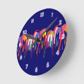 Hot Air Balloons Abstract Runde Wanduhr (Winkel)