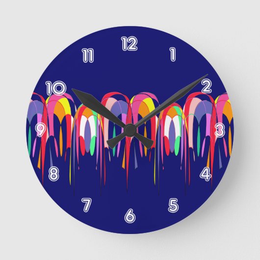 Hot Air Balloons Abstract Runde Wanduhr (Vorderseite)