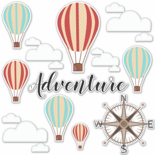 Hot Air Balloons Adventure Aufkleber (Vorderseite)