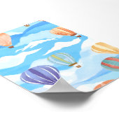 Hot Air Balloons Aquarellmalerei Art Poster (Ecke)
