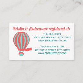 Hot Air Balloons Baby Showregister Begleitkarte