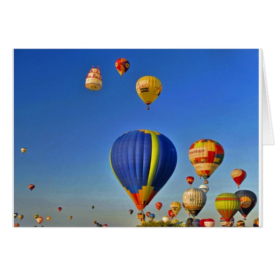 Hot air balloons Card Karte