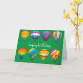 Hot Air Balloons Geburtstagskarte Karte (Gelbe Blume)