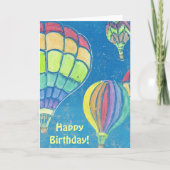 Hot Air Balloons Geburtstagskarte Karte (Vorderseite)