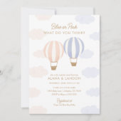 Hot Air Balloons Gender Reveal Party Einladung (Vorderseite)