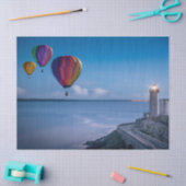 Hot Air Balloons Ocean Lighthouse Decoupage Seidenpapier (Basteln)