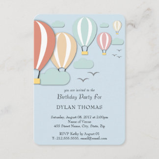 Hot Air Balloons Papercut Style Einladung