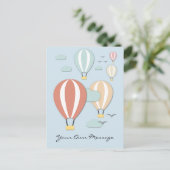 Hot Air Balloons Papercut Style Postkarte (Stehend Vorderseite)
