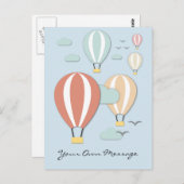 Hot Air Balloons Papercut Style Postkarte (Vorne/Hinten)