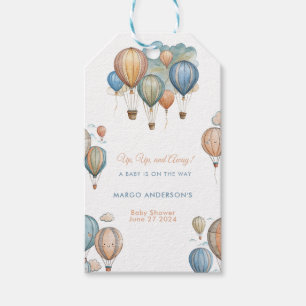 Hot Air Balloons Pastel Boy Travel Baby Dusche Geschenkanhänger