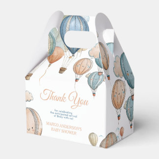 Hot Air Balloons Pastel Boy Travel Baby Dusche Geschenkschachtel