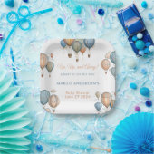 Hot Air Balloons Pastel Boy Travel Baby Dusche Pappteller (Party)