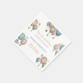 Hot Air Balloons Pastel Boy Travel Baby Dusche Serviette (Ecke)