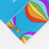 Hot air balloons pattern fleece blanket for kids (Ecke)