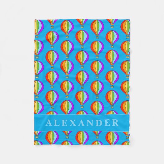 Hot air balloons pattern fleece blanket for kids (Vorderseite)