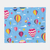 Hot Air Balloons Sky Adventure Fleecedecke (Vorderseite (Horizontal))