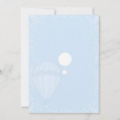 Hot Air Balloons Spring Baby Blue Wedding Einladung (Rückseite)