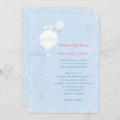 Hot Air Balloons Spring Baby Blue Wedding Einladung (Vorne/Hinten)