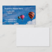 Hot Air Balloons Thema Einfache Visitenkarten Visitenkarte (Vorne/Hinten)