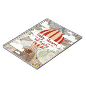 Hot Air Balloons Vintag Adventure Baby Dusche Notizblock (Linke Seite)