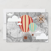 Hot Air Balloons & World Map Ankündigung (Rückseite)