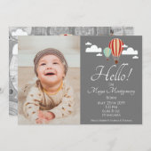 Hot Air Balloons & World Map Ankündigung (Vorne/Hinten)