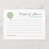 Hot Air Blue Ballon Boy Worte der Ratgeber Karten (Vorderseite)