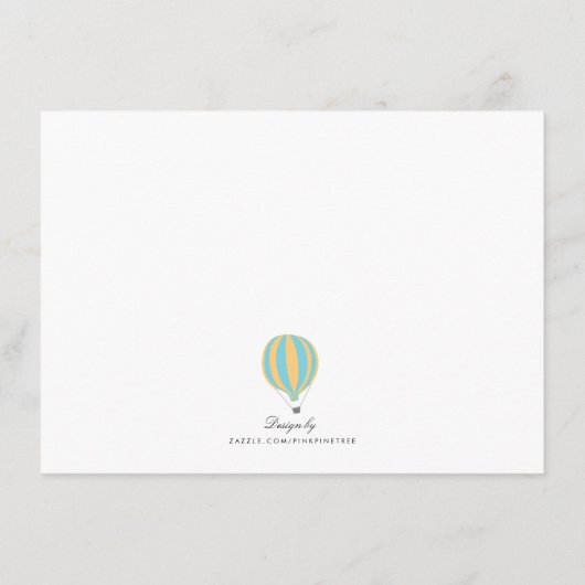 Hot Air Blue Ballon Boy Worte der Ratgeber Karten (Rückseite)