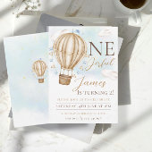 Hot Air Brawn Balloons blauen Fahnen Wolken vielen Runder Aufkleber