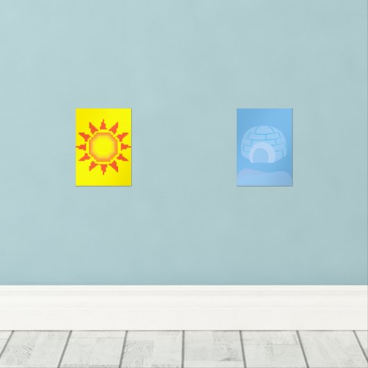 Hot and Cold Bilderwand Sets (Holzboden)