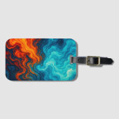 Hot and Cold - Vibrant Colors Abstract Art Gepäckanhänger (Vorderseite (Horizontal))