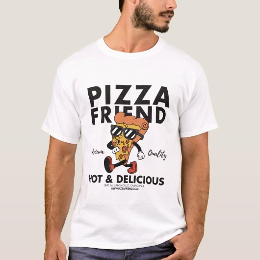 Hot and Delicious pizza T-Shirt (Vorderseite)