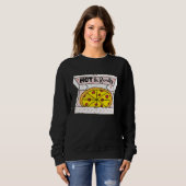 Hot And Ready Pizza Retro Valentine's Day Groovy R Sweatshirt (Vorne ganz)