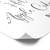 Hot Apple Cider Bar Winter Evergreen Poster (Ecke)