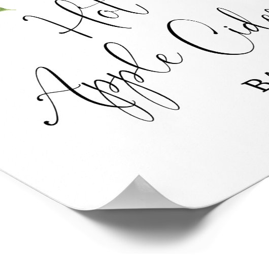 Hot Apple Cider Bar Winter Evergreen Poster (Ecke)