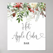 Hot Apple Cider Bar Winter Evergreen Poster (Vorne)
