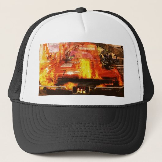hot art classic car hat truckerkappe (Vorderseite)
