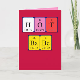 Hot Babe Periodensystem Valentinkarte Feiertagskarte