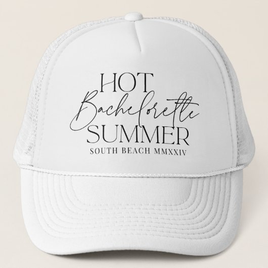 Hot Bachelorette Summer Custom Junggeselinnen-Absc Truckerkappe (Vorderseite)